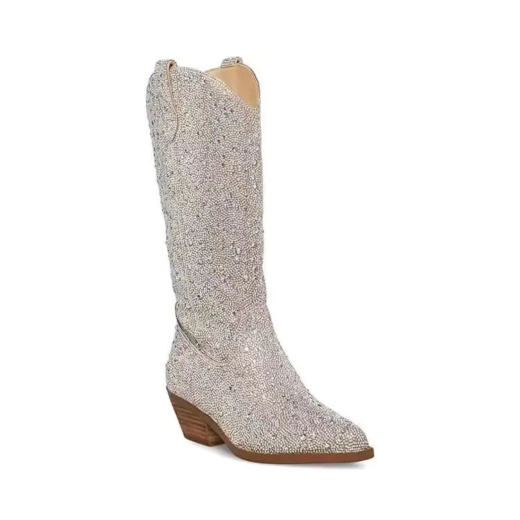 Rhinestone Glam Cowboy Boots