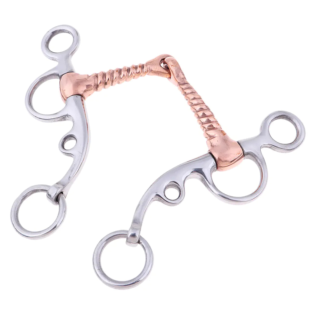 Red Copper Threaded Stainless Steel Horse Mouth Bit