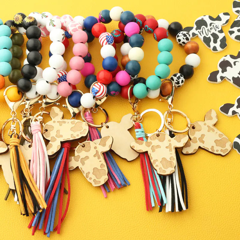 Cowboy Charm Bracelet with Keychain
