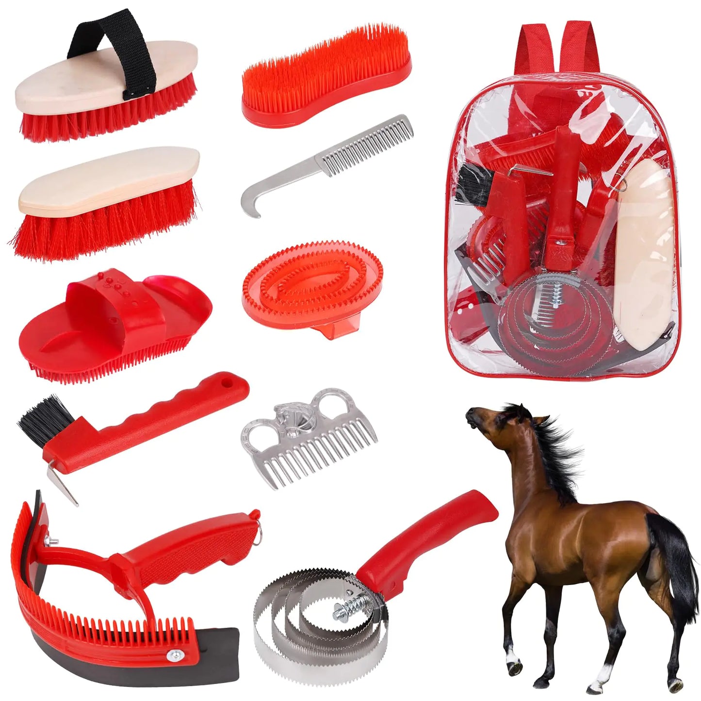 EquiGroom Deluxe 10-Piece Horse Care Set