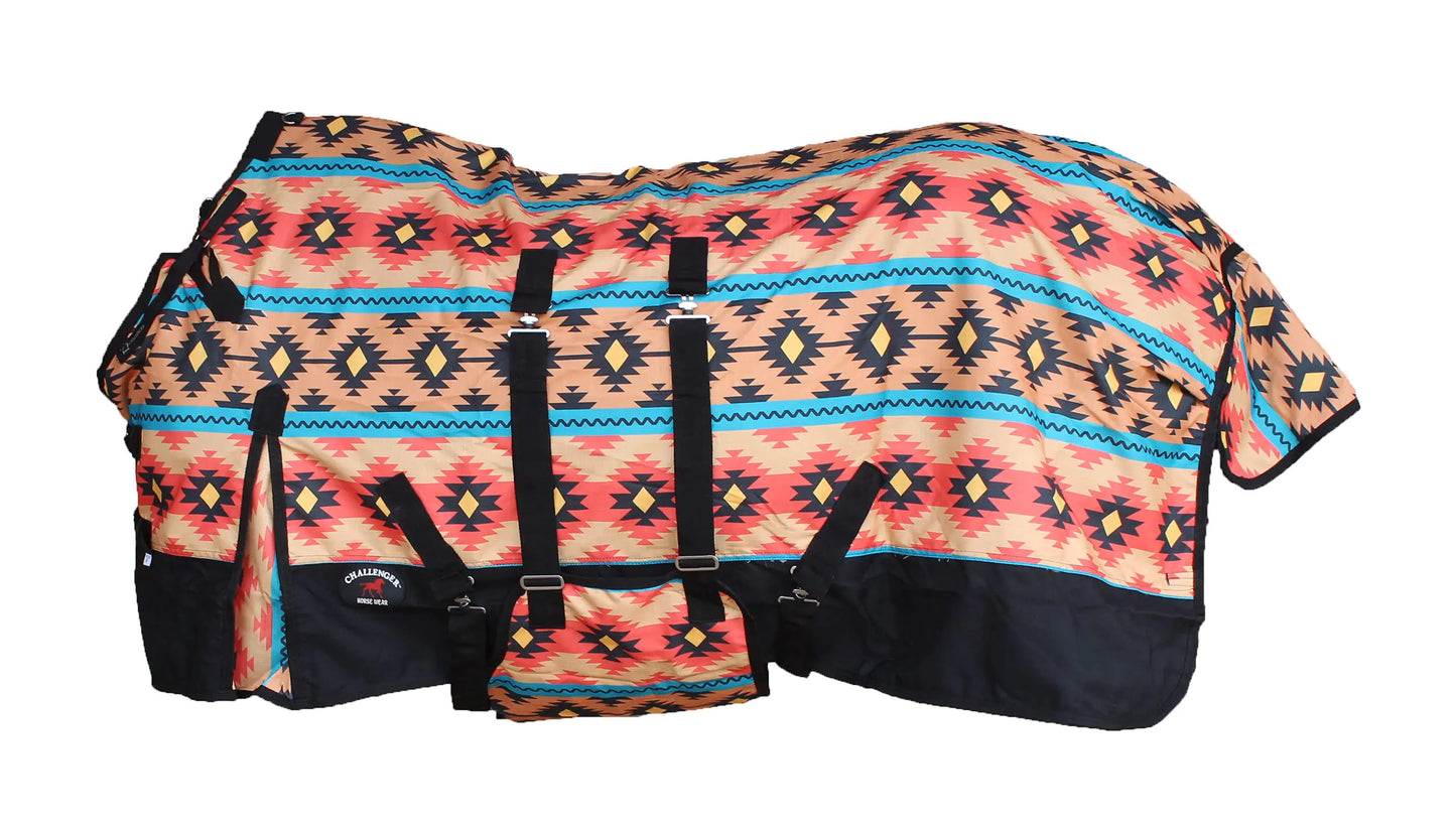 CHALLENGER 72" 1200D Horse Turnout Waterproof Heavy Weight Winter Blanket 591B