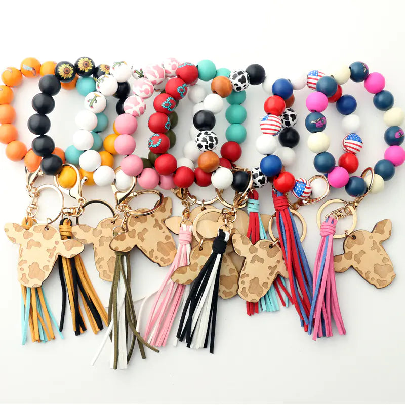 Cowboy Charm Bracelet with Keychain