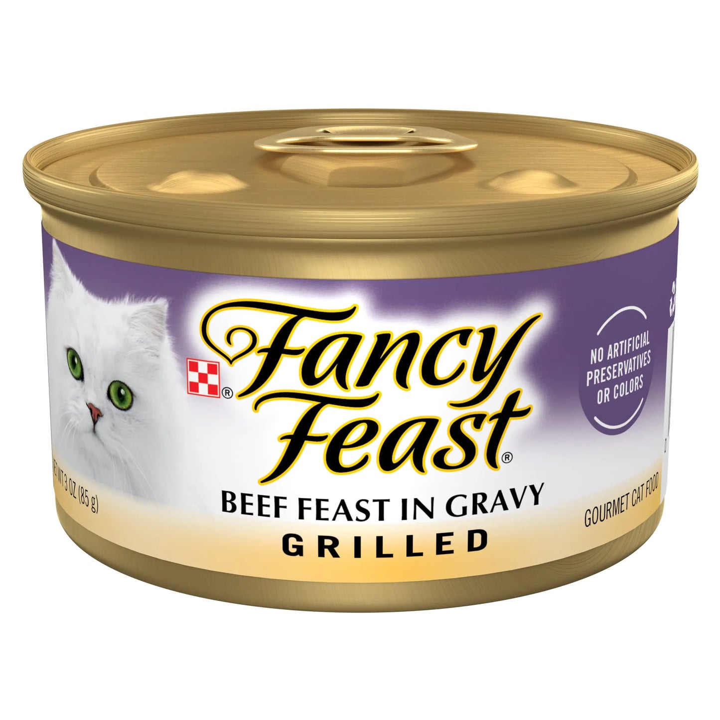 Purina Fancy Feast Grilled Wet Cat Food Beef Feast - (Pack of 24) 3 oz. Cans