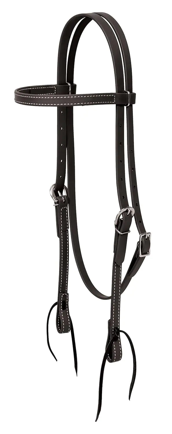 Weaver Leather Brahma Webb Brow Band Headstall Black Horse