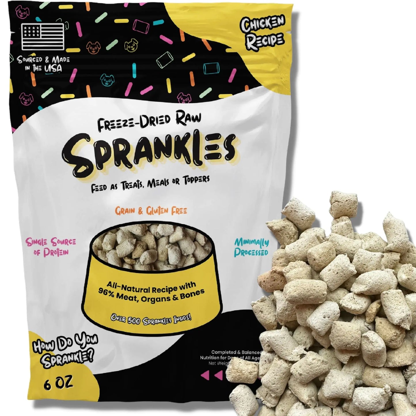 SPRANKLES Pure Raw Freeze-Dried Dog Food Toppers