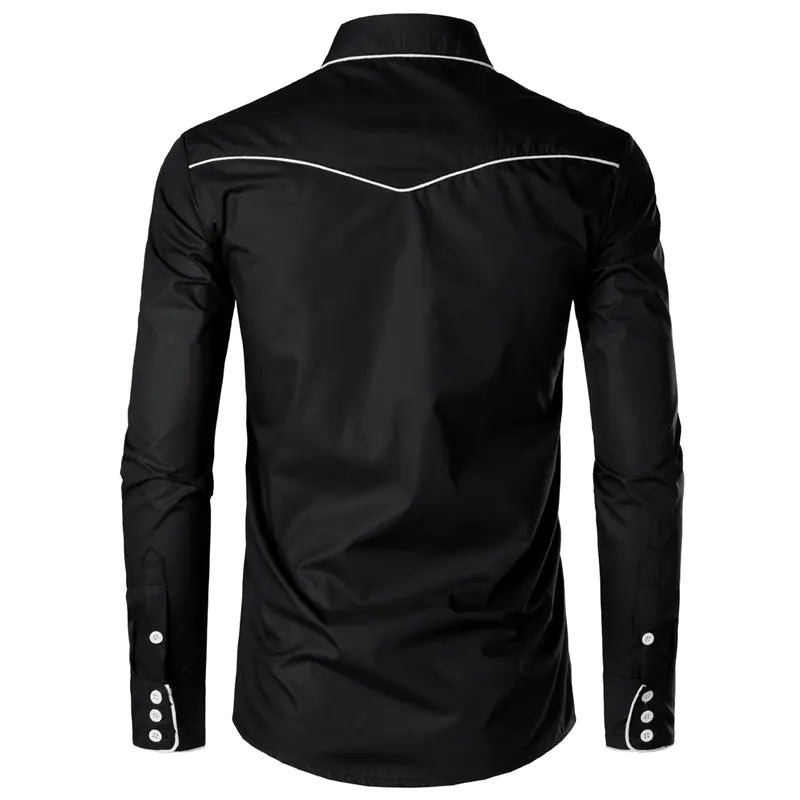 Slim-Fit Embroidered Western Shirt