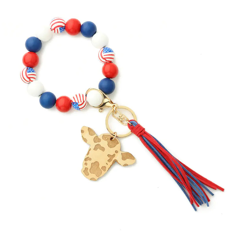 Cowboy Charm Bracelet with Keychain
