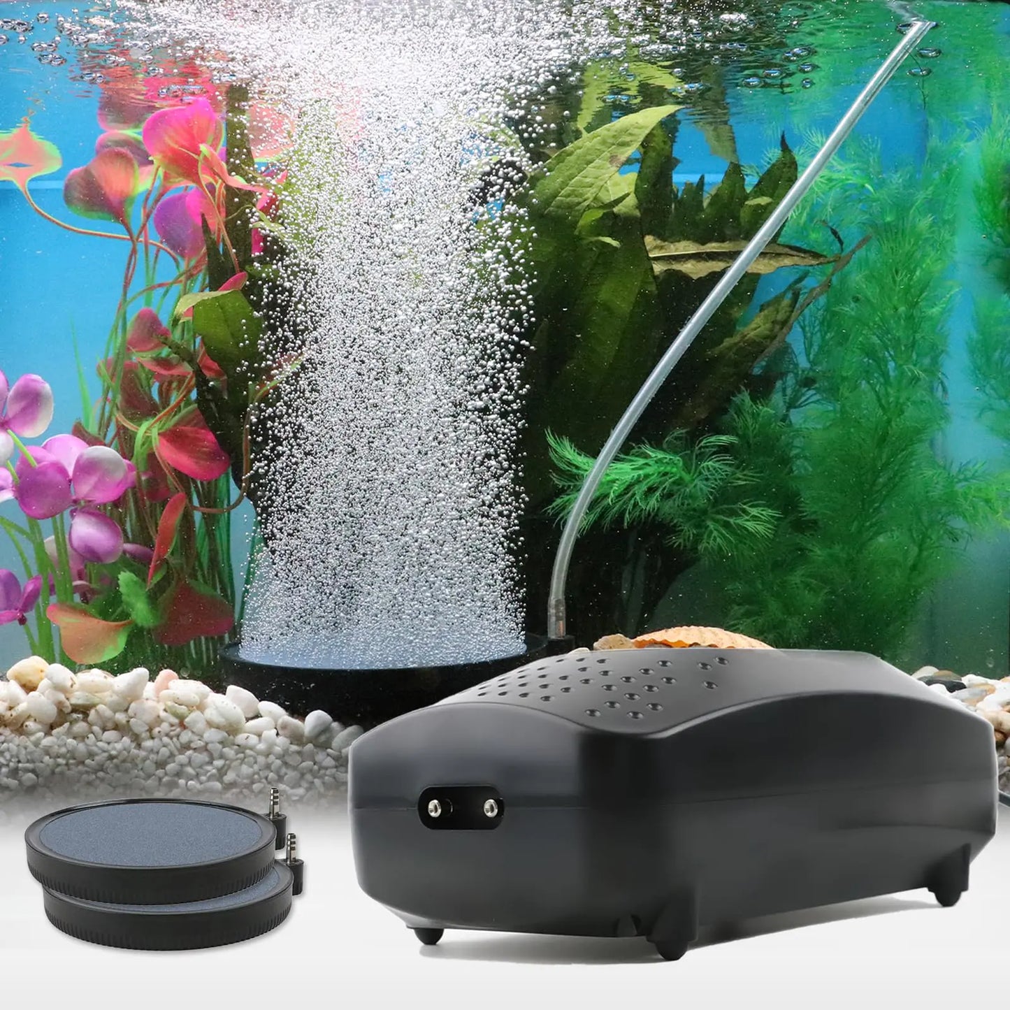 AquaMaster Pro 8W Dual Outlet Air Pump for Large Tanks