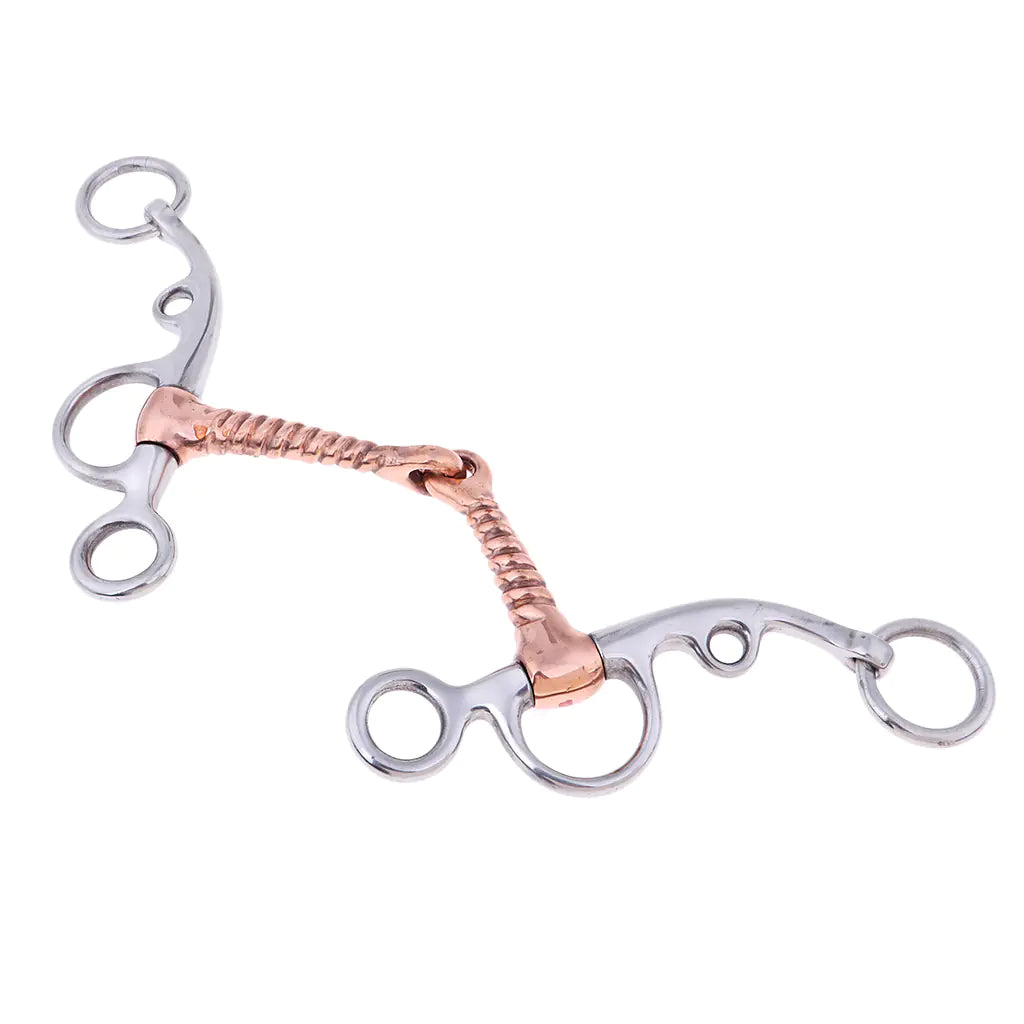 Red Copper Threaded Stainless Steel Horse Mouth Bit