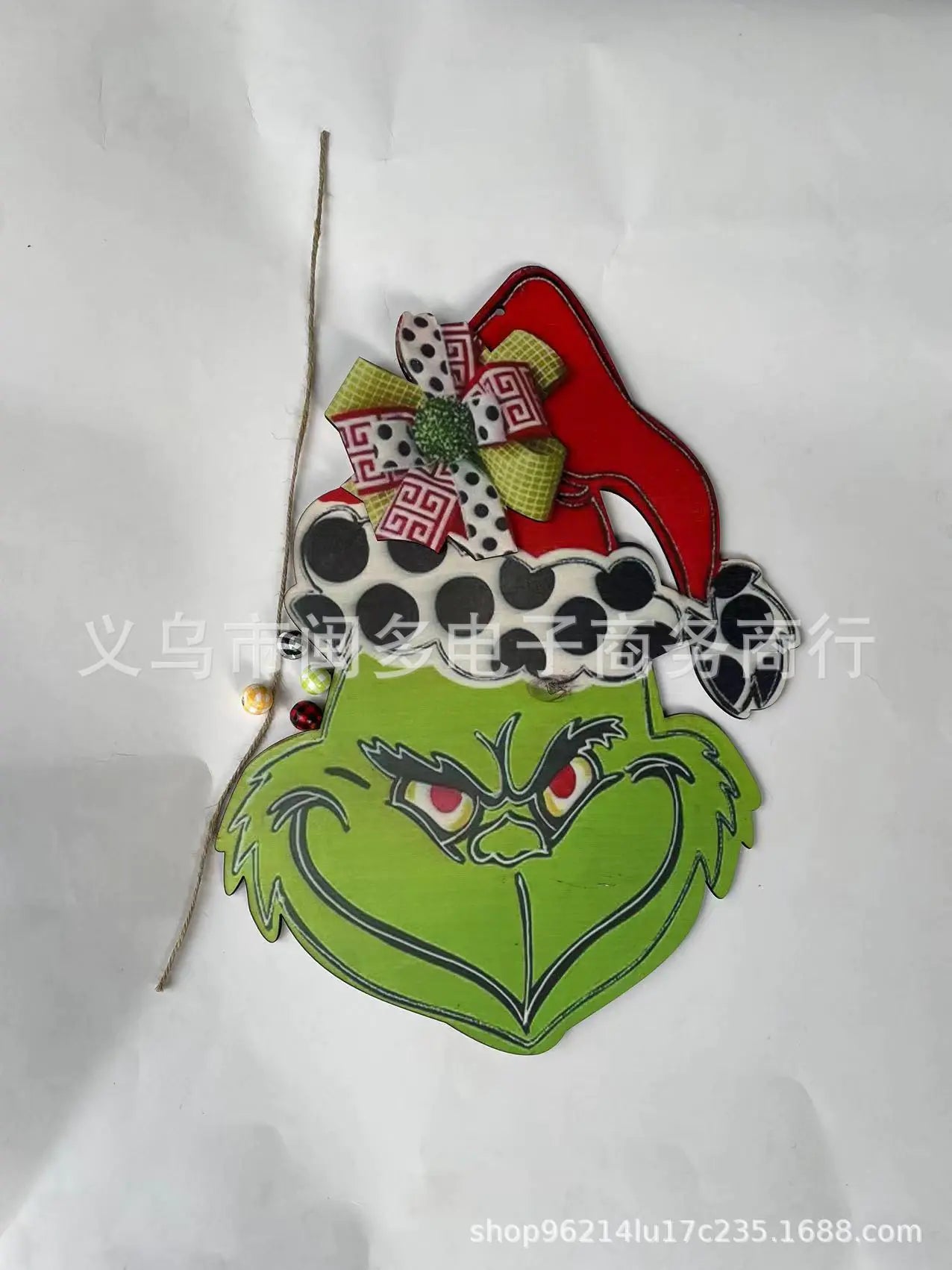 Grinch Theme Wooden Door Sign
