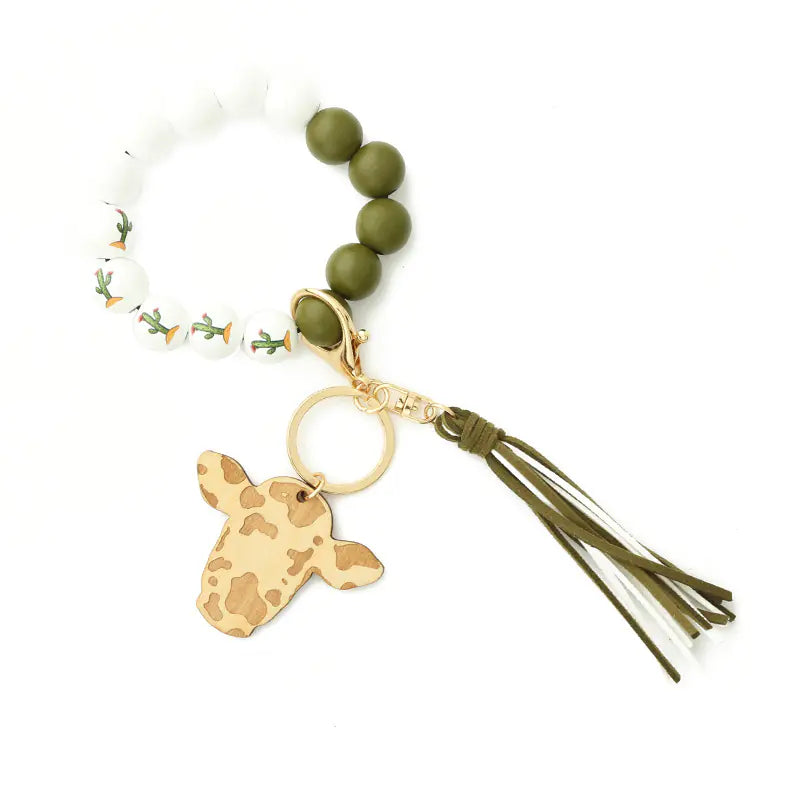 Cowboy Charm Bracelet with Keychain