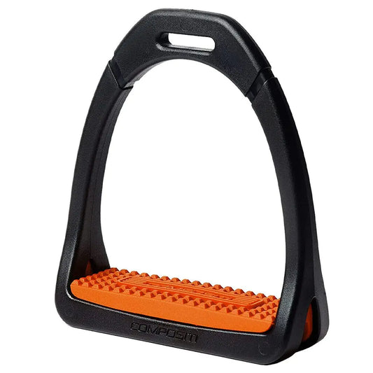 Compositi Womens Premium Profile Lightweight Extremely Strong Horse Riding Polymer Stirrups Orange