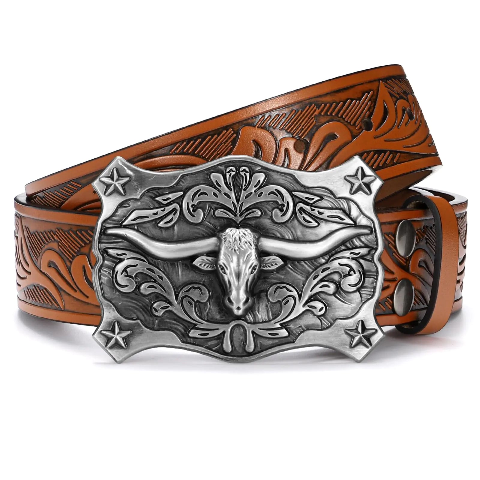 Rodeo Embossed Leather Belt