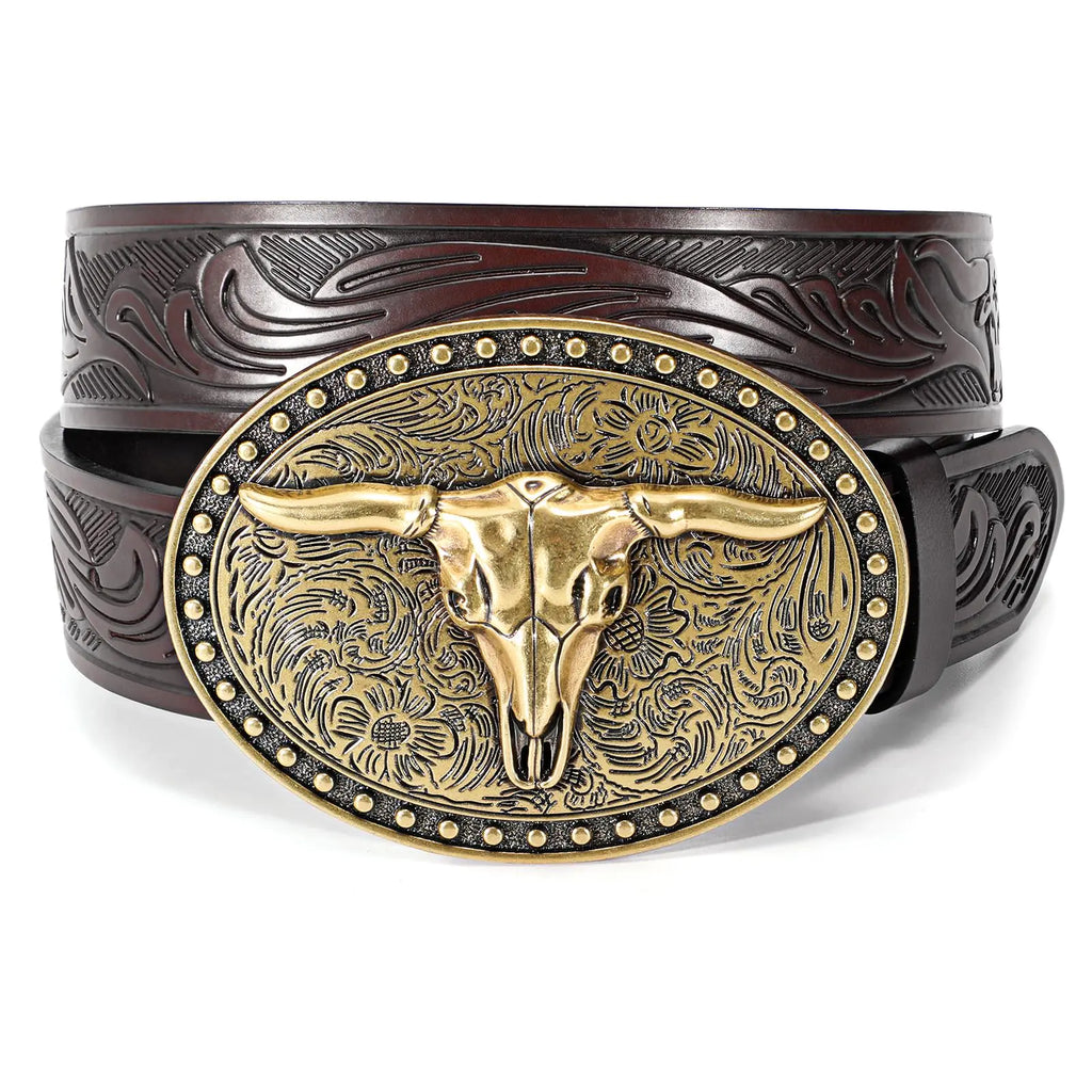 WestRode Bull Buckle Cowboy Belt