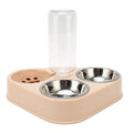 Pet Waterer Bottle Food Bowl Set with Automatic Water Dispenser Bottle