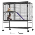 VEVOR 39" Rolling Metal Ferret Cage Large 2-Tier Critter Nation Cage Small Animal Cage with Ramps & Tray Easy to Set up for Pet Mice Hamster Guinea Pig Chinchilla Squirrel Hedgehogs Bunny