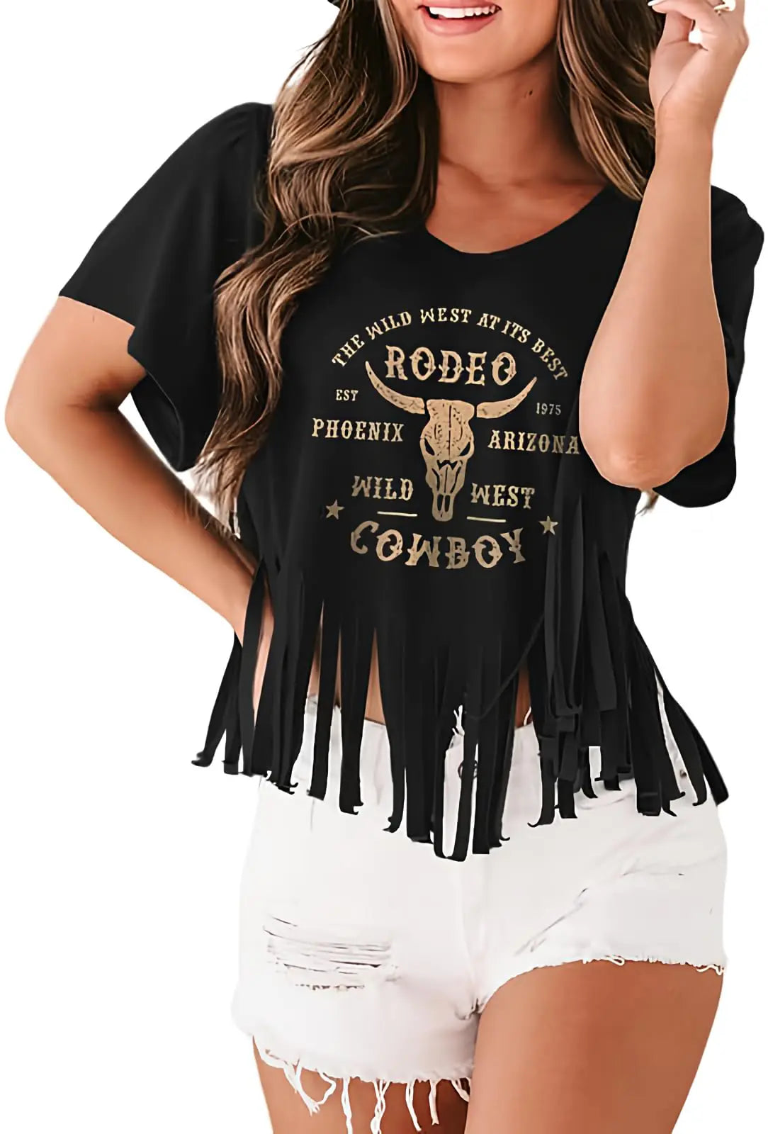 Western Fringe Cowgirl Tee