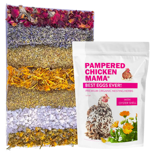 Pampered Chicken Mama Backyard Chicken Treats for Great Eggs - All-Natural Backyard Chicken Feed Supplies - Hen Treats for The Best Eggs Ever - High Calcium Supplement for Chickens (8 pounds)