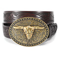 WestRode Bull Buckle Cowboy Belt