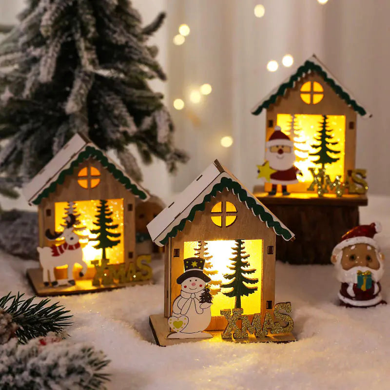 Scandinavian Glow Wooden Christmas Village