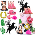 Western Cowgirl Cake Toppers Set