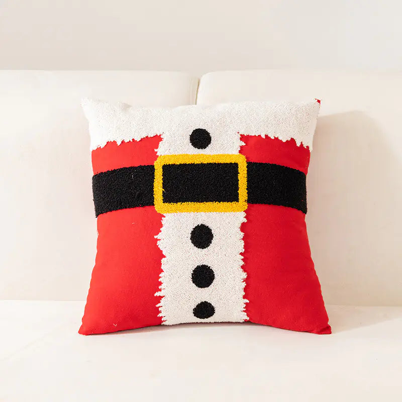 Holiday Embroidered Pillow Cover