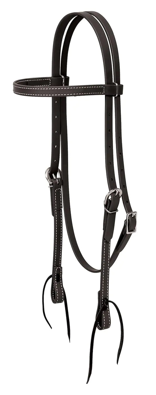 Weaver Leather Brahma Webb Brow Band Headstall Black Horse