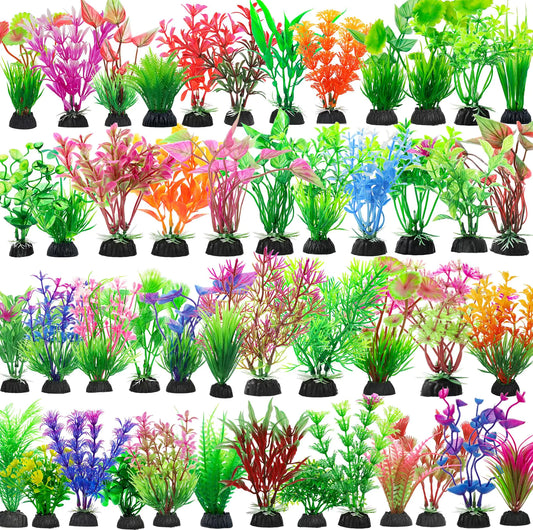 AquaFlora 94-Pack Vibrant Aquarium Plant Decor