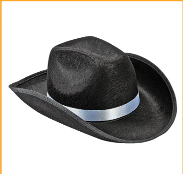 Cowboy Hat Ribbon Accent Clip