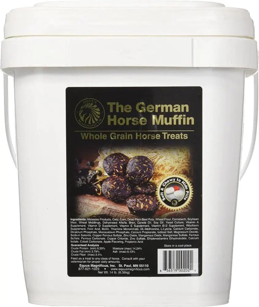 Equus Magnificus German Horse Muffins Bucket 14-Pound