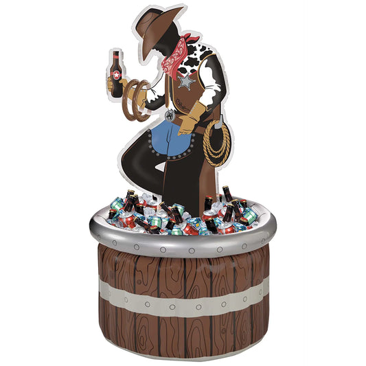 Western Barrel Inflatable Party Cooler