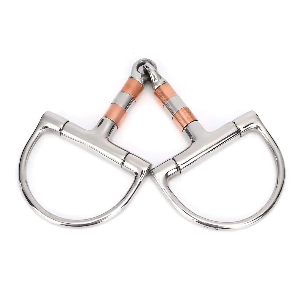 Stainless Steel Horse Snaffle with Copper Rollers