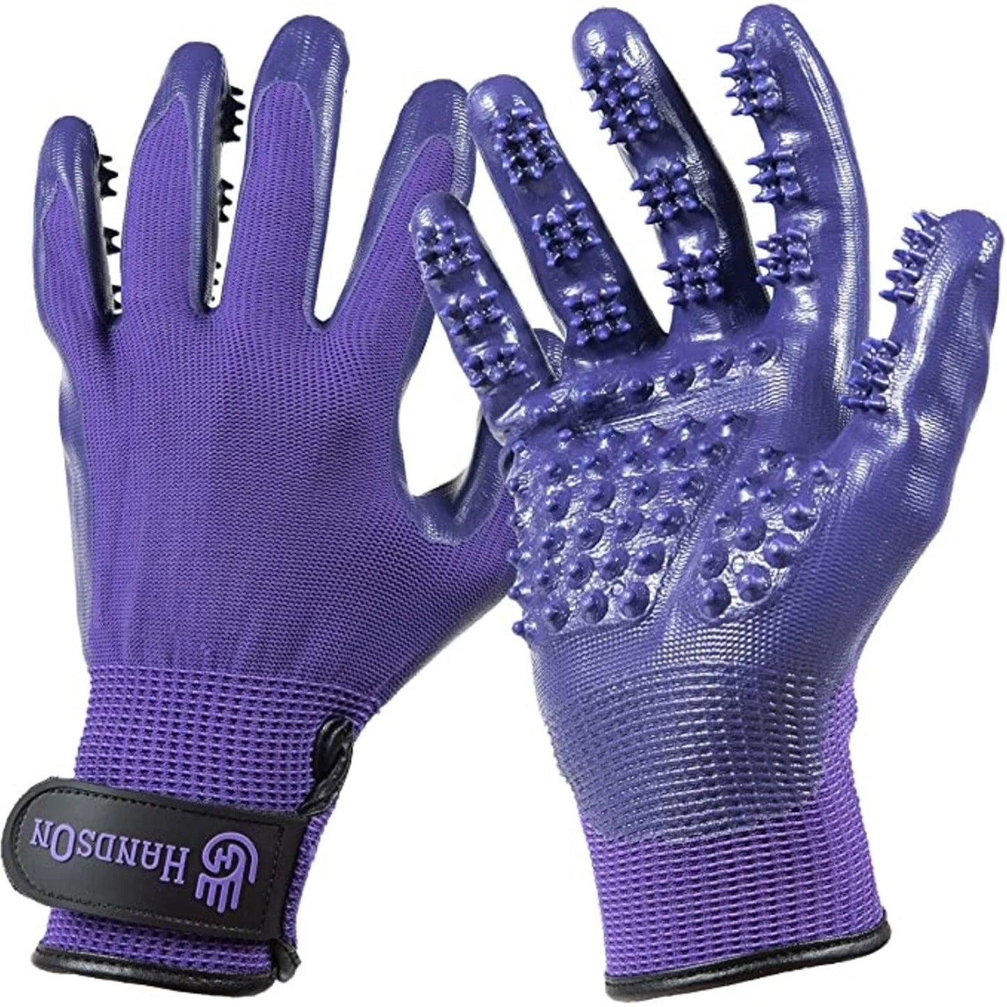 HandsOn Grooming Glove Purple