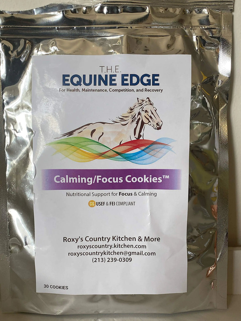 Calming/Focus Cookies - Natural Horse Supplements for Calming & Focus 30 Cookies