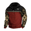 Aztec Bull Head Mens Pullover