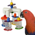 Clear Cup Quad Forager Bird Toy