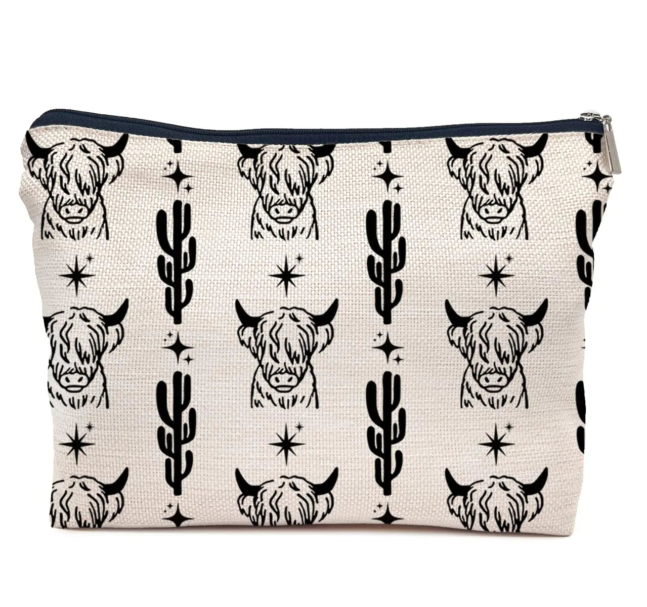 Western Highland Cosmetic Pouch - Cowgirl Makeup Organizer