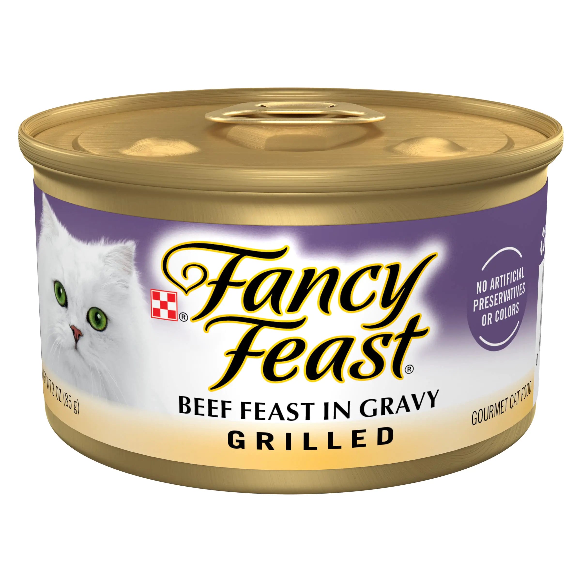 Purina Fancy Feast Grilled Wet Cat Food Beef Feast - (Pack of 24) 3 oz. Cans