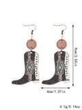 Vintage Floral Wood Earrings