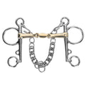 EVTSCAN Horse Bits Snaffle Stainless Steel Pelham Bit Accessory with Jointed Silicon Brass Connector Horse Riding Accessory for Equestrian Beginner (5inch Mouth)