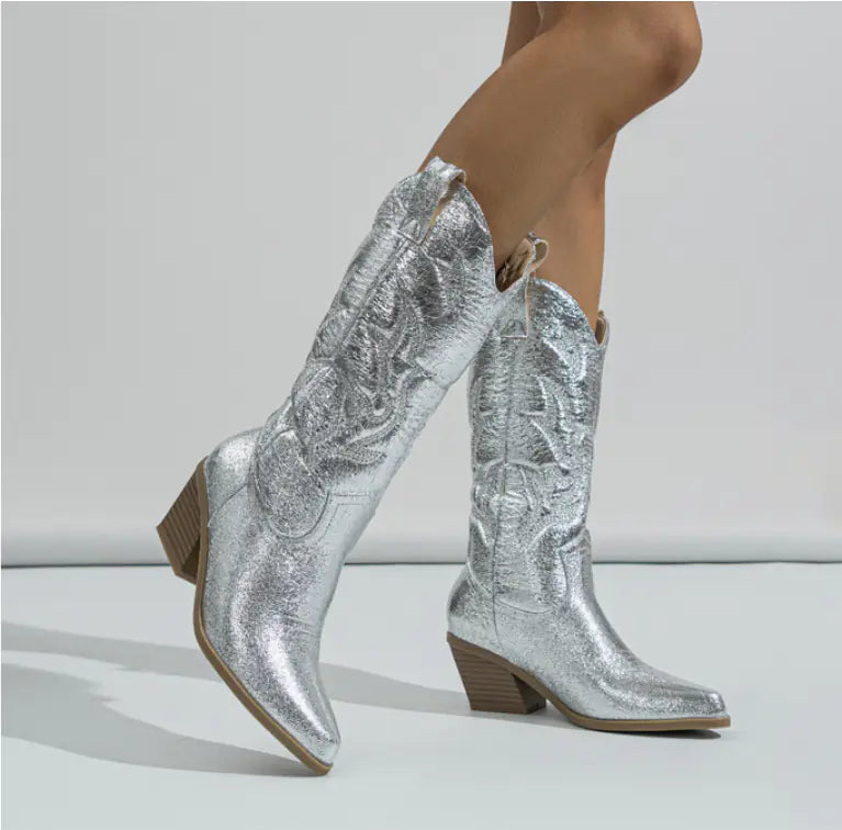 2023 Embroidered Western Ankle Boots
