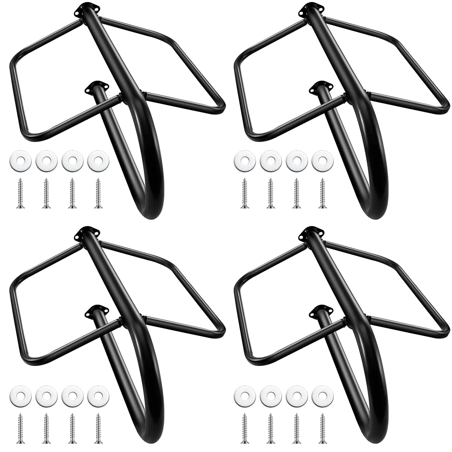 Paterr 4 Pcs Saddle Rack Wall Mount 27.3 x 16.3 x 12.5 Inches Portable Saddle Rack Stand Detachable Saddle Pad Rack Horse Tack Storage for Western Horse Trailer Stall Supplies Accessories