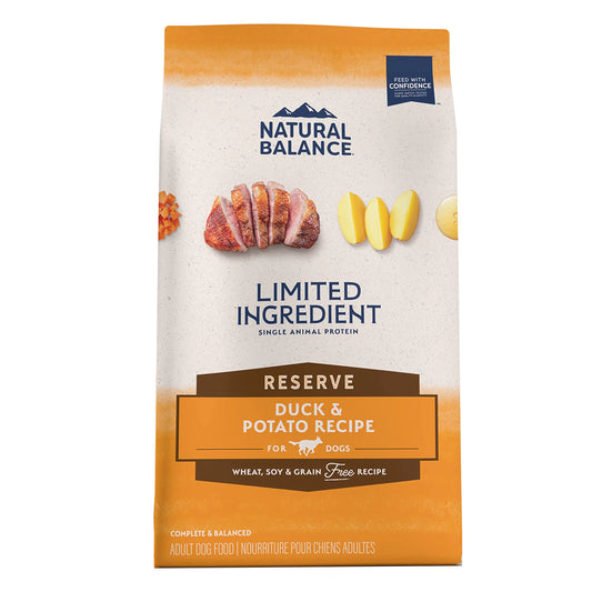 Natural Balance Limited Ingredient Adult Grain-Free Dry Dog Food Reserve Duck & Potato Recipe 22 Pound (Pack of 1)