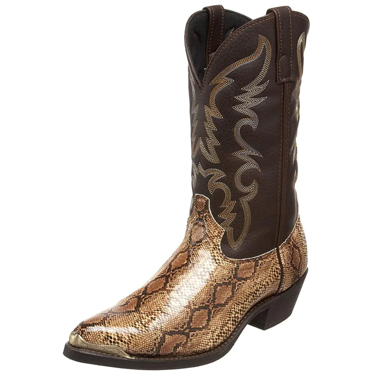 Twin Flame Snake Print Cowboy Boots