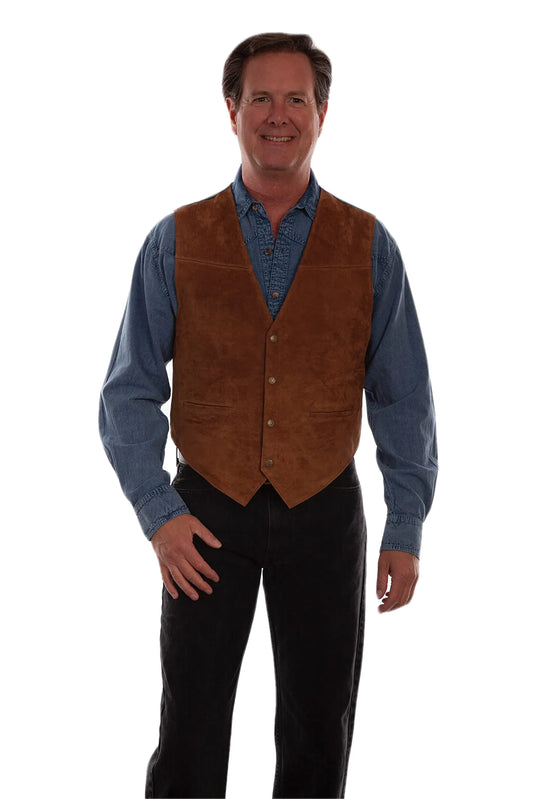 Scully Boar Suede Snap Vest - Men’s Cinnamon