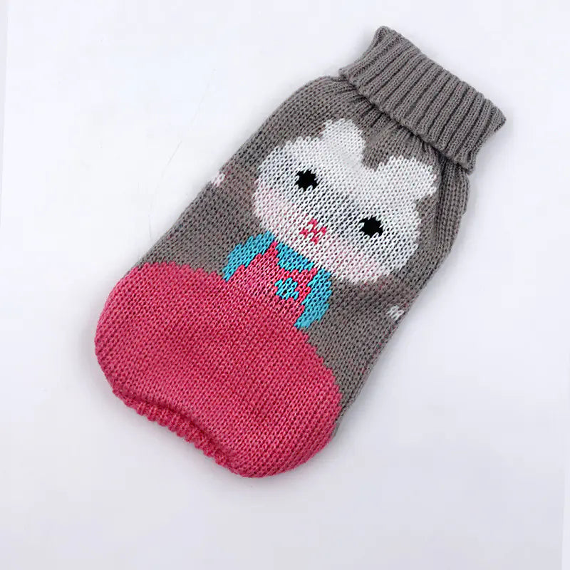 Holiday Maple Turtleneck Pet Sweater