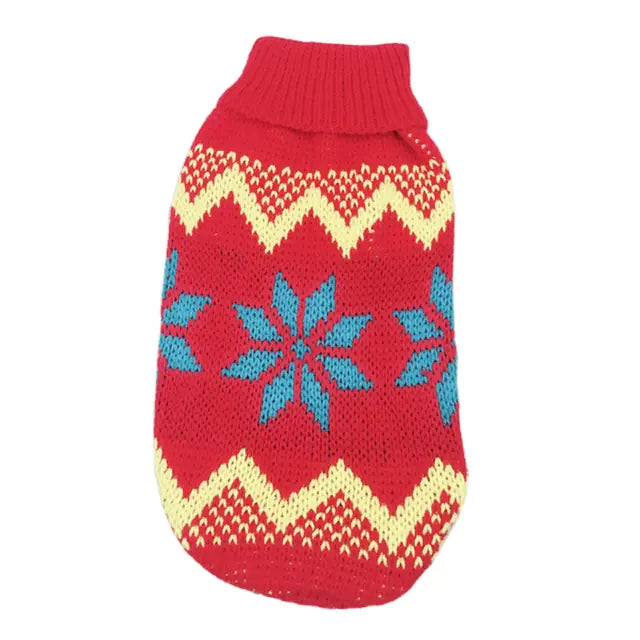 Holiday Maple Turtleneck Pet Sweater