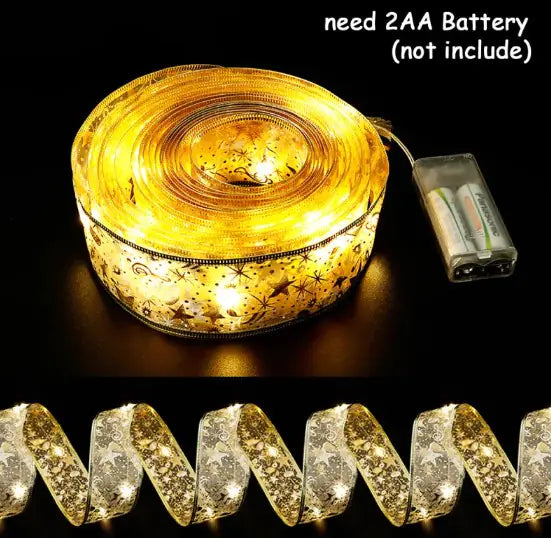 Festive Fairy Light Bow