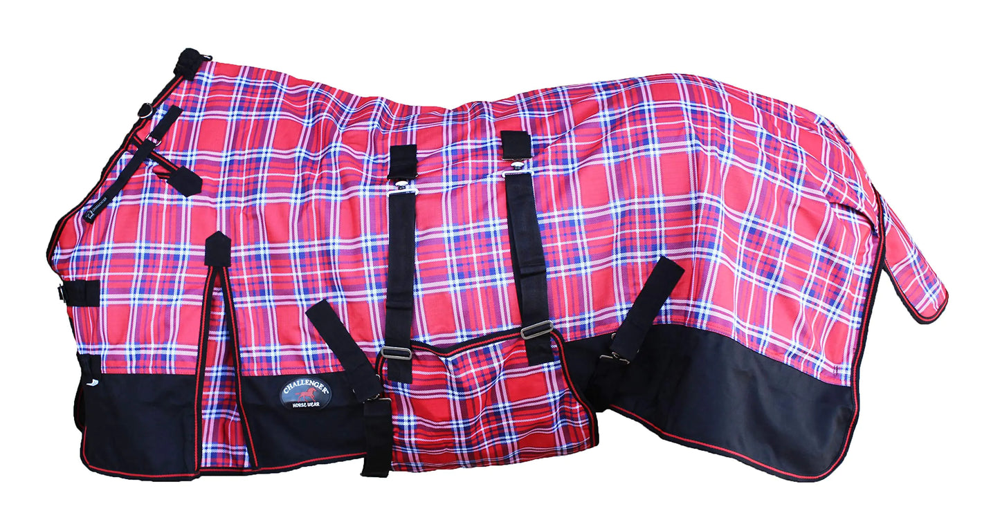 CHALLENGER 68" 1200D Horse Turnout Waterproof Heavy Weight Winter Blanket Bellyband 588B