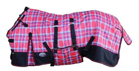CHALLENGER 68" 1200D Horse Turnout Waterproof Heavy Weight Winter Blanket Bellyband 588B